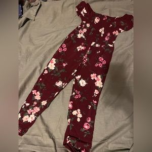 Children’s Place Girls Floral Jumpsuit size 5/6